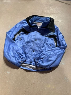 Abrigo de invierno vintage Spyder estilo bomber puffer talla mediana hombre azul claro Foto 1 de 4