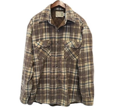 Vtg Sears Fieldmaster Perma-Prest Men's Quilt Lined 60's Outdoor Flannel Size XL - Image 1 of 4