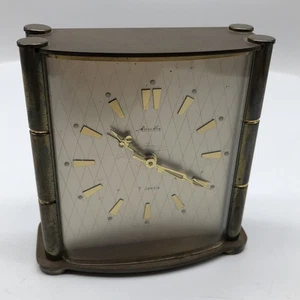 Reloj Atlanta F Mauthe Movimiento 7 Joyas Vintage Alemania Escritorio Pared 3.25" - Imagen 1 de 9