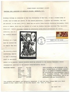 1982 SAINT FRANCIS OF ASSISI 2023 1ST FINNEY TORREY MISSIONARY SOC. & LETTER - Picture 1 of 1