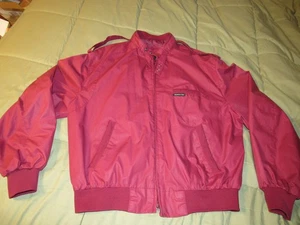 vintage Members Only Jacket Sz 44 Maroon Red Full Zip - Picture 1 of 14