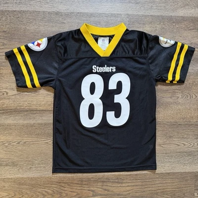 Camiseta deportiva juvenil grande 10-12 de los Pittsburgh Steelers Heath Miller #83 en el campo Foto 1 de 4