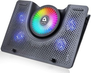 KLIM Nova Laptop Cooling Pad Metal Stand w/RGB for 11"-19" Gaming Notebooks