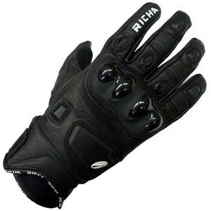 Richa Rock Short Cuff Leather Motorcycle Gloves Urban Street Black