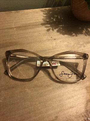 NEW Eyeglasses Frames SJLO 6002 Brown Smoke Crystal Cat Eye 54-18-145 FULL-RIM - Image 1 of 4