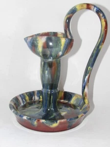 04J43 ANCIEN BOUGEOIR A MAIN TERRE CUITE FLAMMEE CLEMENT MASSIER GOLFE JUAN - Picture 1 of 6