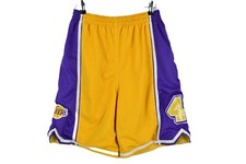 Los Angeles Lakers Shorts size M Mens Yellow Purple Basketball Training