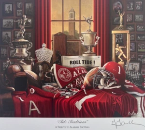 University of Alabama Crimson Tide Open Edition Print Tide Tradition - Picture 1 of 24