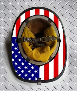 Standard Bold USA American Flag Fire Helmet Wrap Brim Trim - Picture 1 of 1
