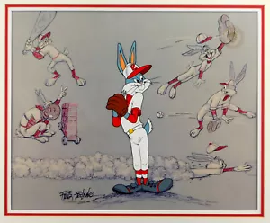 Baseball Bugs Bunny Friz Freleng Signed Limited Edition Cel Warner Bros Art - Picture 1 of 6
