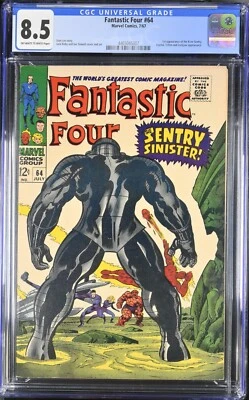 Fantastic Four #64, CGC 8.5, Kirby & Sinnott Cover - Image 1 of 2