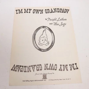 Latham/Jaffe I'm My Own Grandpaw Piano Sheet Music 1947 General Mills - Picture 1 of 4