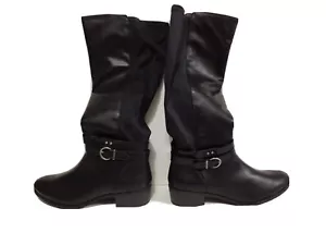 NEW Blk. Boot Knee Height New With Box Emmerson Black Buckle 9 - Picture 1 of 10