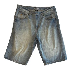 Rocawear Y2K VTG 90’s Hip Hop Embroidered Denim Shorts Mens Size 40 - Picture 1 of 11