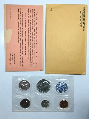 1964 Proof Set Silver Coins US Mint Lot Original Envelope 4DB25 - Image 1 of 2