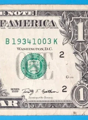 1934 October 3 : B 19341003 K BIRTHDAY Note $1 One Dollar Bill - Image 1 of 3