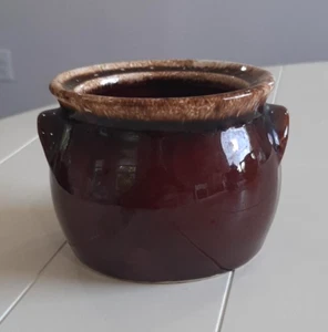 Vintage Hull Pottery Brown Oven Proof Individual Bean Pot No Lid USA 3.25" - Picture 1 of 6
