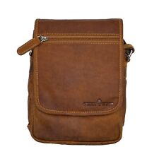 Greenwood Men/Women Full-Grain Leather Crossbody Compact Small Bag