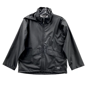 Helly Hansen Jacket Boys' 140/10 Black Soft Shell Windbreaker Rain Coat Gorpcore - Picture 1 of 9