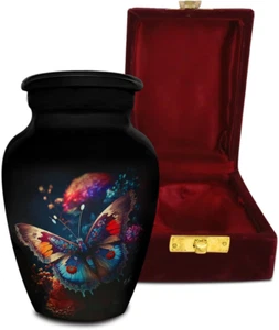 Butterfly Keepsake Urn for Human Ashes - Handmade Cremation Urns - Adult Burial - Picture 1 of 12