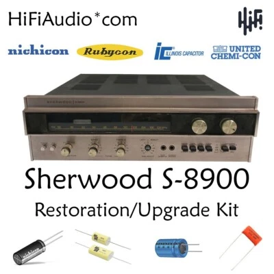 Sherwood S-8900 restoration recap repair service rebuild kit fix - Image 1 of 4