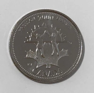 1 x 2000 Canada Millenium 25 cent UNC Quarter - NOVEMBER FREEDOM - Picture 1 of 1