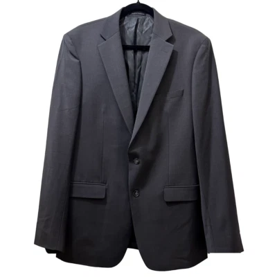 Calvin Klein мужской шерсти две кнопки блейзер размер 42L серый корпоративный карьера дизайнер - Изображение 1 из 4