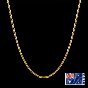 18K Yellow Gold GP 1.5mm Link Necklace Anchor Chain For Pendant WHOLESALE PRICE - Picture 1 of 8