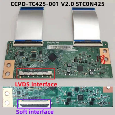 New 100% Tested Original CCPD-TC425-001 Logic Board T-CON Board For PANDA 43" TV - Image 1 of 4