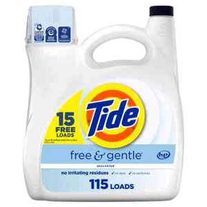 Tide Free & Gentle HE Compatible Liquid Laundry Detergent Soap - 132 fl oz - Picture 1 of 10