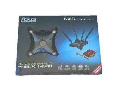 ASUS PCE-AC88 Dual-Band AC3100 Wireless PCI-E Adapter New Sealed - Image 1 of 3
