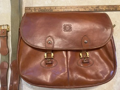 Loewe Vintage Messenger Bag Satchel Purse W Insert - Image 1 of 4