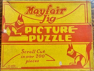 Mayfair Jig Picture Puzzle Scrol Cut 200 Pcs No 4934 Just A Love Next For Two - Image 1 of 3