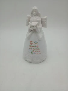 6" Angel Ceramic Religious Verse "The Lord Reigneth" Psalms 97:1 - Picture 1 of 6