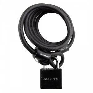 SUNLITE Key Lock & Cable 8mm Black Key Bike Lock - Picture 1 of 1