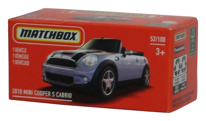 Matchbox 2010 MINI COOPER S Cabriolet (2020) Puissance Grabs Boîte Violet Jouet - Photo 1/1