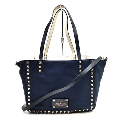 NO TARIFF Valentino Garavani Tote Bag Black Canvas 4484891 - Image 1 of 4