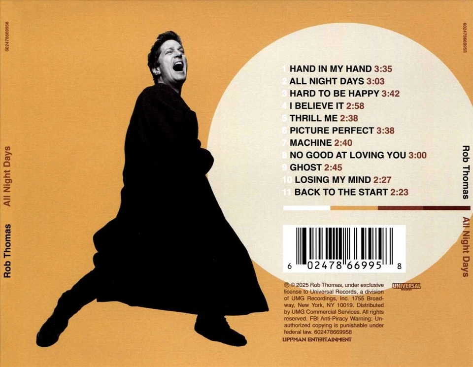 ROB THOMAS ALL NIGHT DAYS NEW CD - Image 1 of 1
