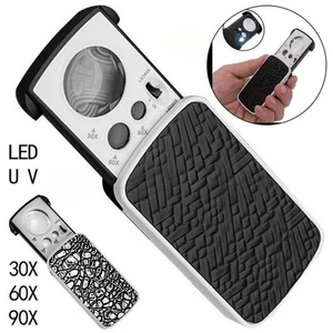 LED Illuminated Pull-Out Magnifier Foldable Jewellery Gemstone Appraisal - Bild 1 von 15