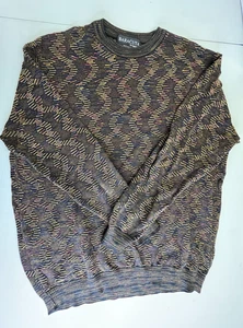 Baracuta by Tundra 90s Y2K Coogi Style 3D Strick Pullover Gr. XXL Hip Hop Cosby - Bild 1 von 12