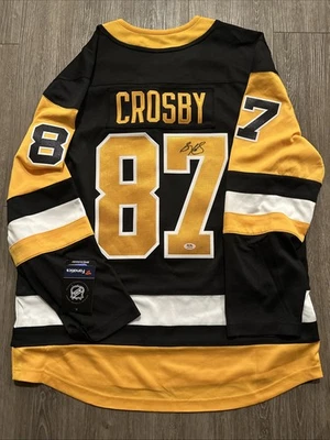 Camiseta deportiva auténtica firmada con autógrafo de Sidney Crosby Pittsburgh Penguins! Psa Coa  Foto 1 de 3
