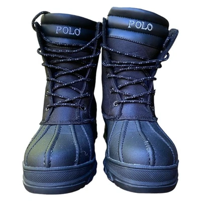 Polo by Ralph Lauren Negro Pato Botas Nieve Juvenil Niño Talla 5 LEER Foto 1 de 4