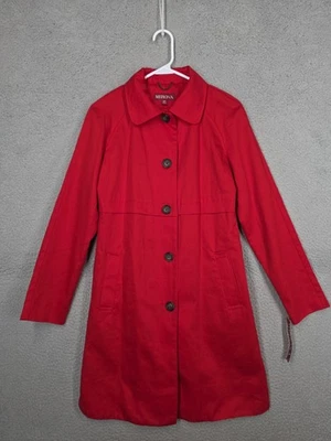 Gabardina Merona roja abotonada pequeña nueva con falda de un solo pecho otoño Foto 1 de 4