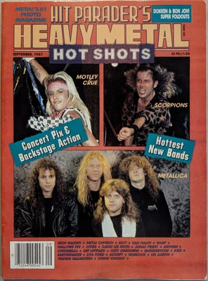 Hit Parader Magazine Hot Shots September 1987 Metallica, Motley Crue,Iron Maiden - Image 1 of 4