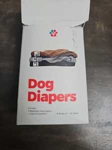 Pet Parents 3-Pack Washable Premium Female Dog Diapers, Rustic/Gray/Black, XS - Picture 1 of 4