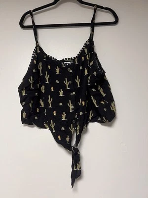 Top corto con correa de espagueti y sombra de ojos para mujer talla XXL Foto 1 de 4