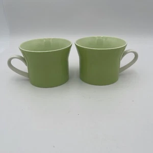 Vintage 2 Mikasa C4400 Green Cups Japan 2.75” Tall/3.75” Wide Nice - Picture 1 of 5