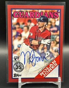 2023 Topps Update NOLAN JONES 1988 Rookie RC ON CARD Auto RED /25 Rockies