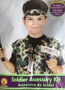 Kit Accessori Esercito Soldatino Bambino Vestire Halloween - Foto 1 di 2
