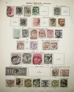 Great Britain Classic Stamps From 1935 Album Pages w/Many High Values! CV$4,500+ - Picture 1 of 4